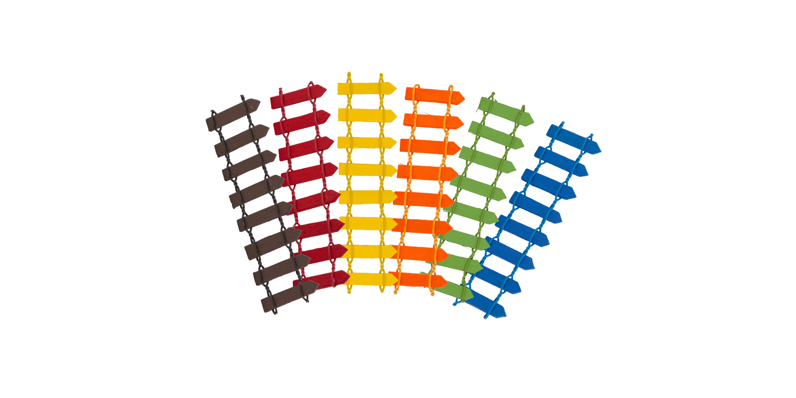 גדרות עץ קטנות ליצירה מארז 6 י"ח צבעוני 10X3 ס"מ 1 גדרות עץ קטנות ליצירה – מארז צבעוני 6 יחידות