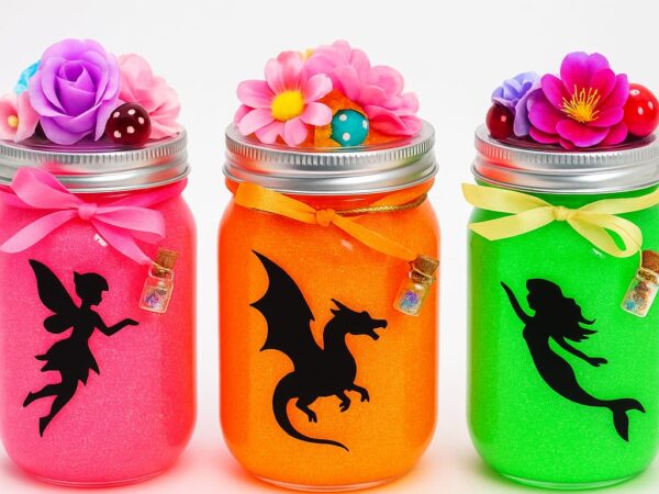 מארז עששיות קסומות בצבעים ירוק, כתום, ורוד